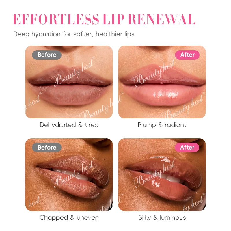 Beauty Host Peach Lip Glowy Balm lip renewal results