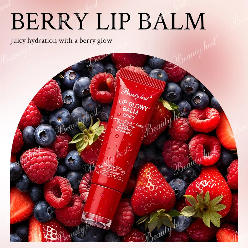 Beauty Host Lip Glowy Balm berry variant