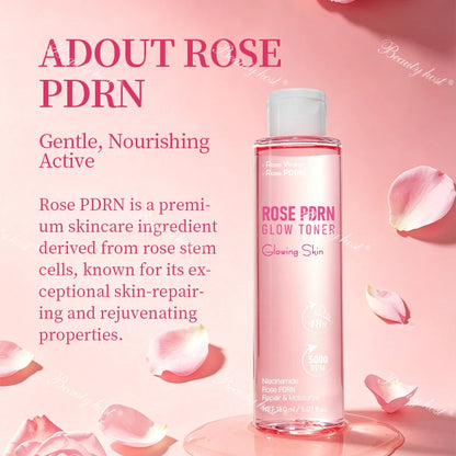 Beauty Host Rose PDRN Glow Toner gentle nourishing active formula