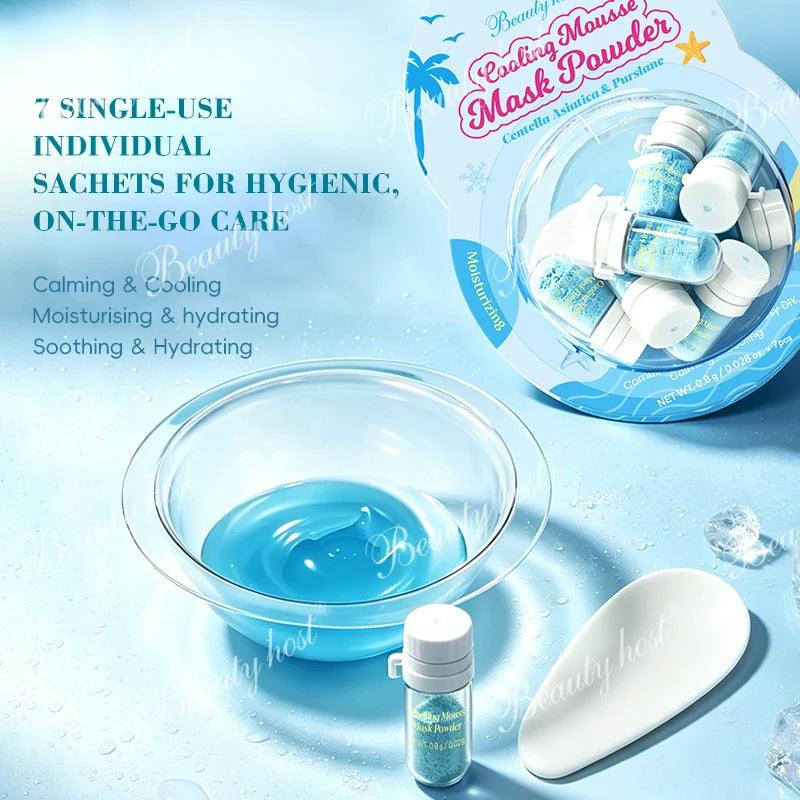 Beauty Host Cooling Mousse Mask Powder single use sachets