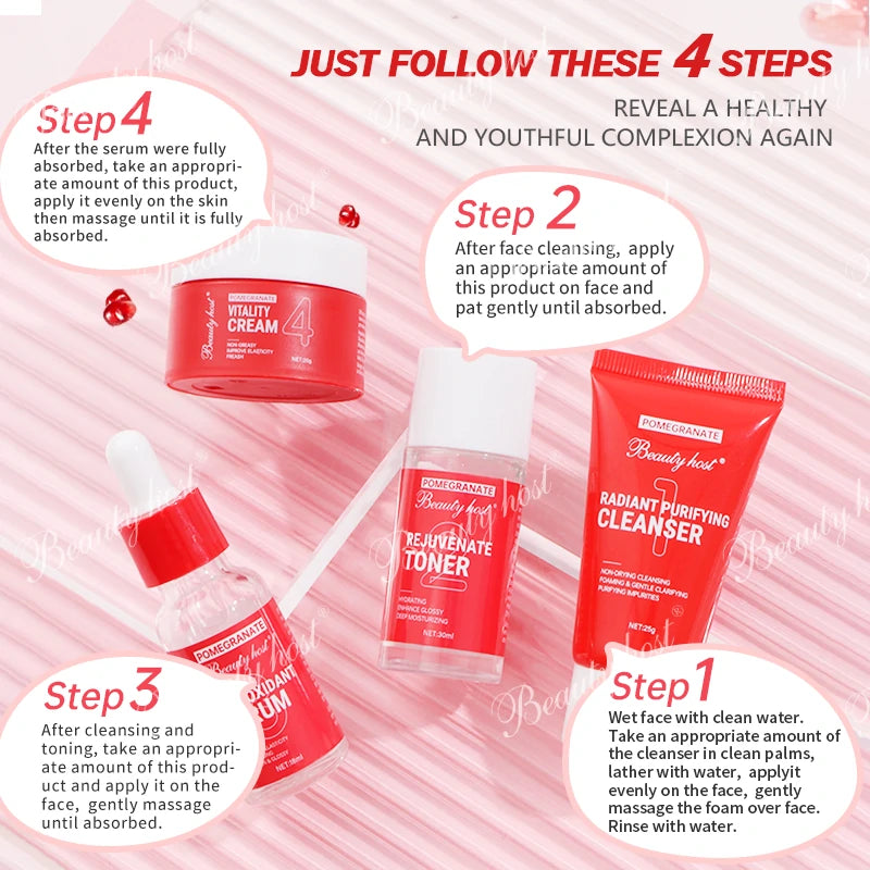 مجموعة سفر لتفتيح البشرة بالرمان