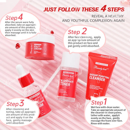 مجموعة سفر لتفتيح البشرة بالرمان