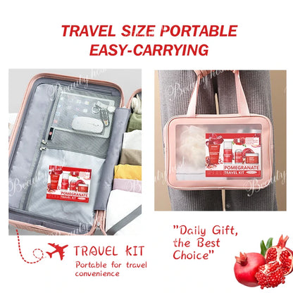 مجموعة سفر لتفتيح البشرة بالرمان