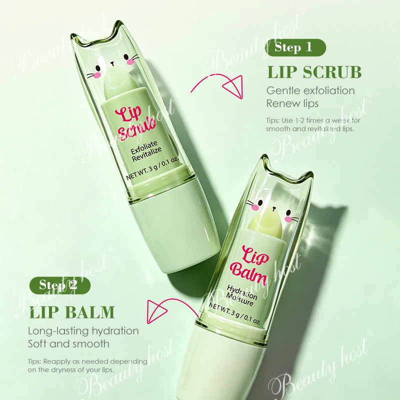Beauty Host Lime Lip Scrub and Lip Balm two step care