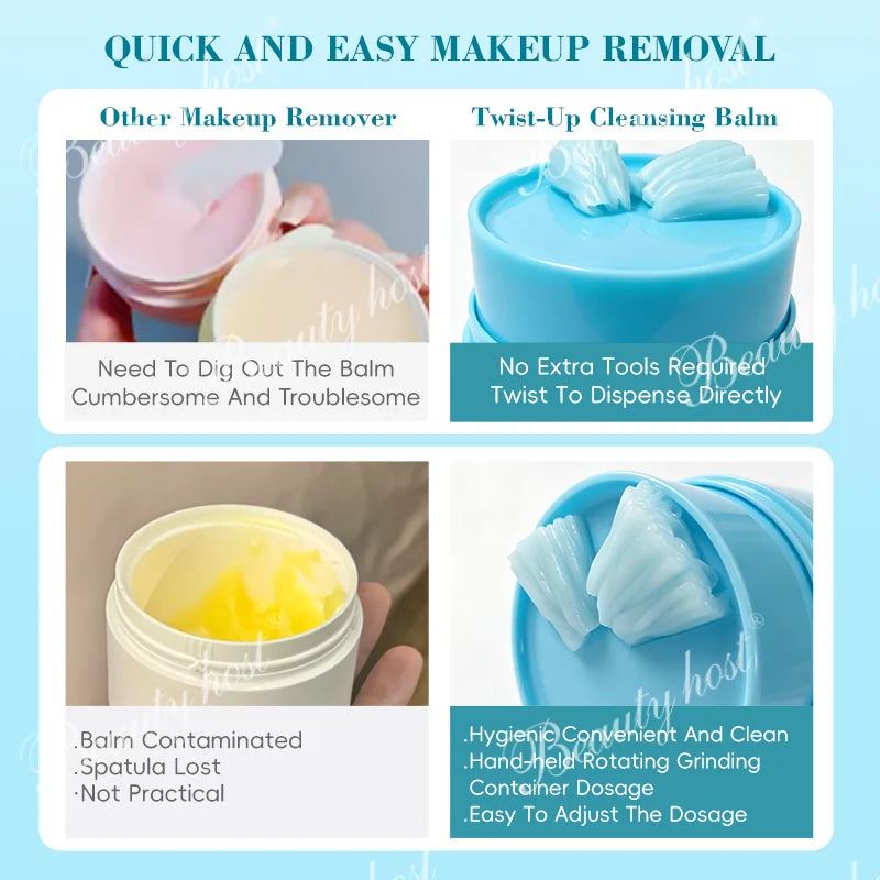 Beauty Host Twist-Up Cleansing Balm easy makeup removal image