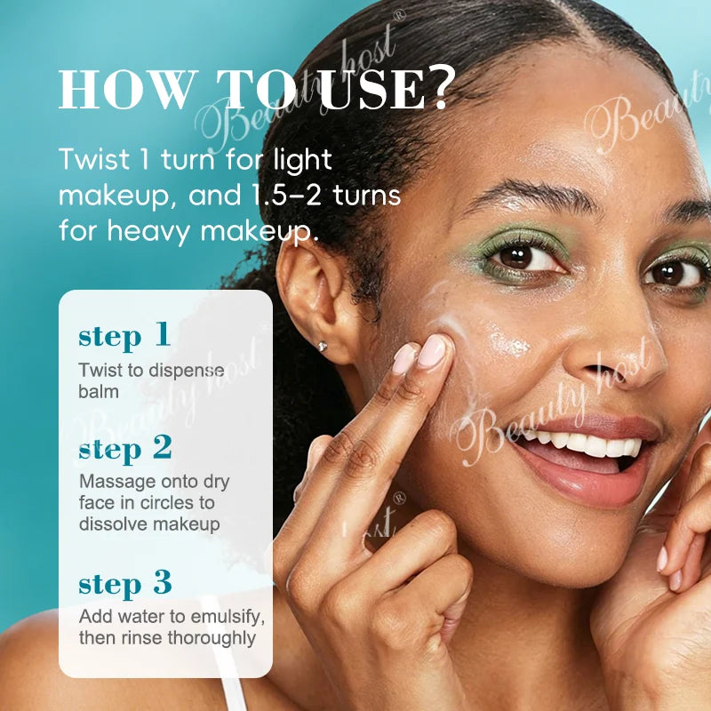 Beauty Host Twist-Up Cleansing Balm how to use image