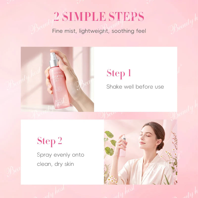 Beauty Host 3D Lifting Cream Mist how to use