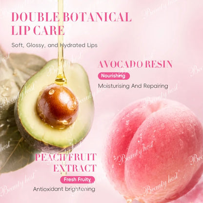 Beauty Host Peach Lip Glowy Balm botanical lip care ingredients