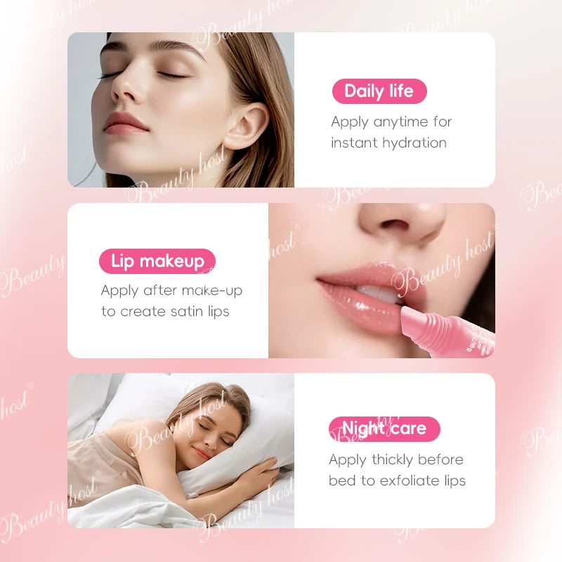 Beauty Host Peach Lip Glowy Balm daily lip care use